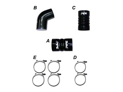 PPE Intercooler Piping Silicone Hose Kit (06-10 6.6L Duramax Sierra 3500 HD)