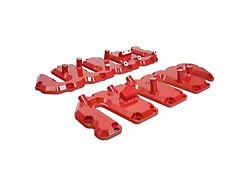 PPE Valve Cover Kit with Pillars; Red (05-10 6.6L Duramax Sierra 3500 HD)