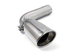 PPE 4-Inch Elbow Turn Out Exhaust Pipe with 5-Inch Polished Exhaust Tip; Stainless Steel (20-25 6.6L Duramax Silverado 2500 HD)