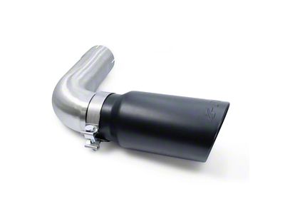 PPE 4-Inch Performance Exhaust Tailpipe with 5-Inch Exhaust Tip; Black (07-19 6.6L Duramax Silverado 2500 HD)