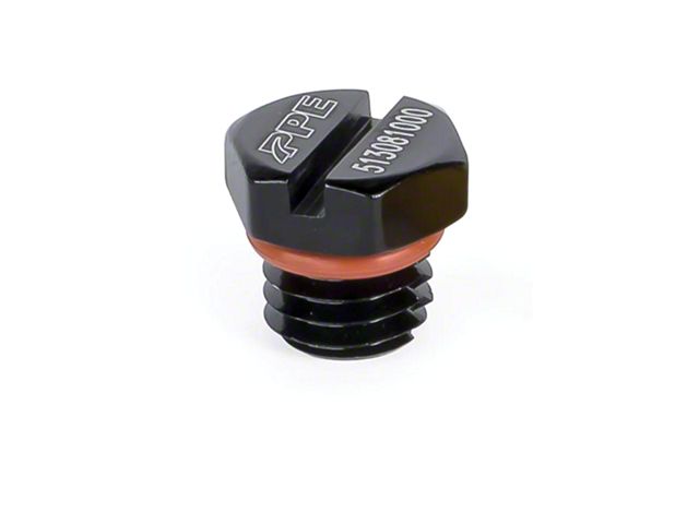 PPE Air Bleeder Screw; Black (11-16 6.6L Duramax Silverado 2500 HD)