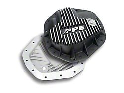 PPE Heavy-Duty Aluminum Rear Differential Cover; Brushed (20-25 6.6L Duramax Silverado 2500 HD)