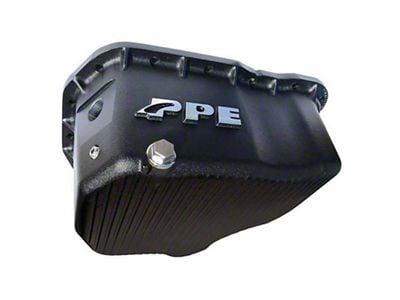 PPE High-Capacity Cast Aluminum Deep Engine Oil Pan; Black (07-10 6.6L Duramax Silverado 2500 HD)