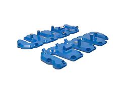 PPE Valve Cover Kit with Pillars; Blue (05-10 6.6L Duramax Silverado 2500 HD)
