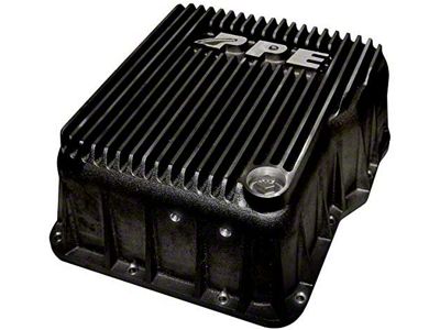 PPE Heavy-Duty DEEP Aluminum Transmission Pan; Black (07-19 Silverado 3500 HD w/ Allison Transmissions)