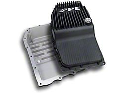 PPE Heavy-Duty Cast Aluminum Deep Transmission Pan; Black (15-17 Yukon w/ 8L90 Transmission)