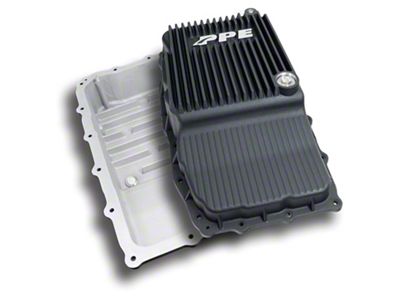 PPE Heavy-Duty Cast Aluminum Transmission Pan; Black (18-20 Yukon w/ 10L80 Transmission)