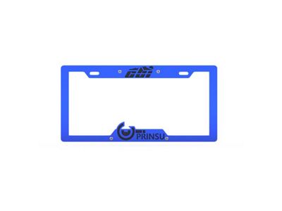 Prinsu License Plate Cover; Black/Gray (Universal; Some Adaptation May Be Required)