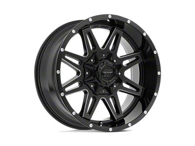 Pro Comp Wheels Blockade Gloss Black Milled 8-Lug Wheel; 20x9.5; -6mm Offset (03-09 RAM 3500 SRW)