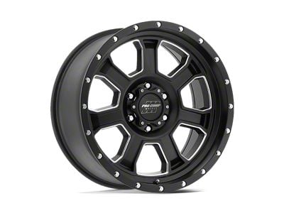 Pro Comp Wheels Sledge Satin Black Milled 8-Lug Wheel; 20x9; 0mm Offset (11-14 Sierra 3500 HD SRW)