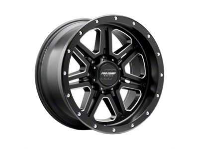 Pro Comp Wheels 62 Series Apex Satin Black Milled 6-Lug Wheel; 20x10; -18mm Offset (07-13 Silverado 1500)