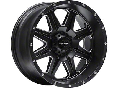 Pro Comp Wheels 63 Series Recon Satin Black Milled 6-Lug Wheel; 20x10; -18mm Offset (14-18 Silverado 1500)