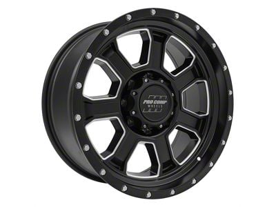 Pro Comp Wheels Sledge Satin Black Milled 8-Lug Wheel; 20x9; 0mm Offset (11-16 F-350 Super Duty SRW)