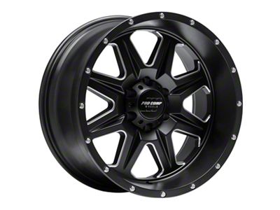 Pro Comp Wheels 63 Series Recon Satin Black Milled 6-Lug Wheel; 17x9; -6mm Offset (99-06 Sierra 1500)