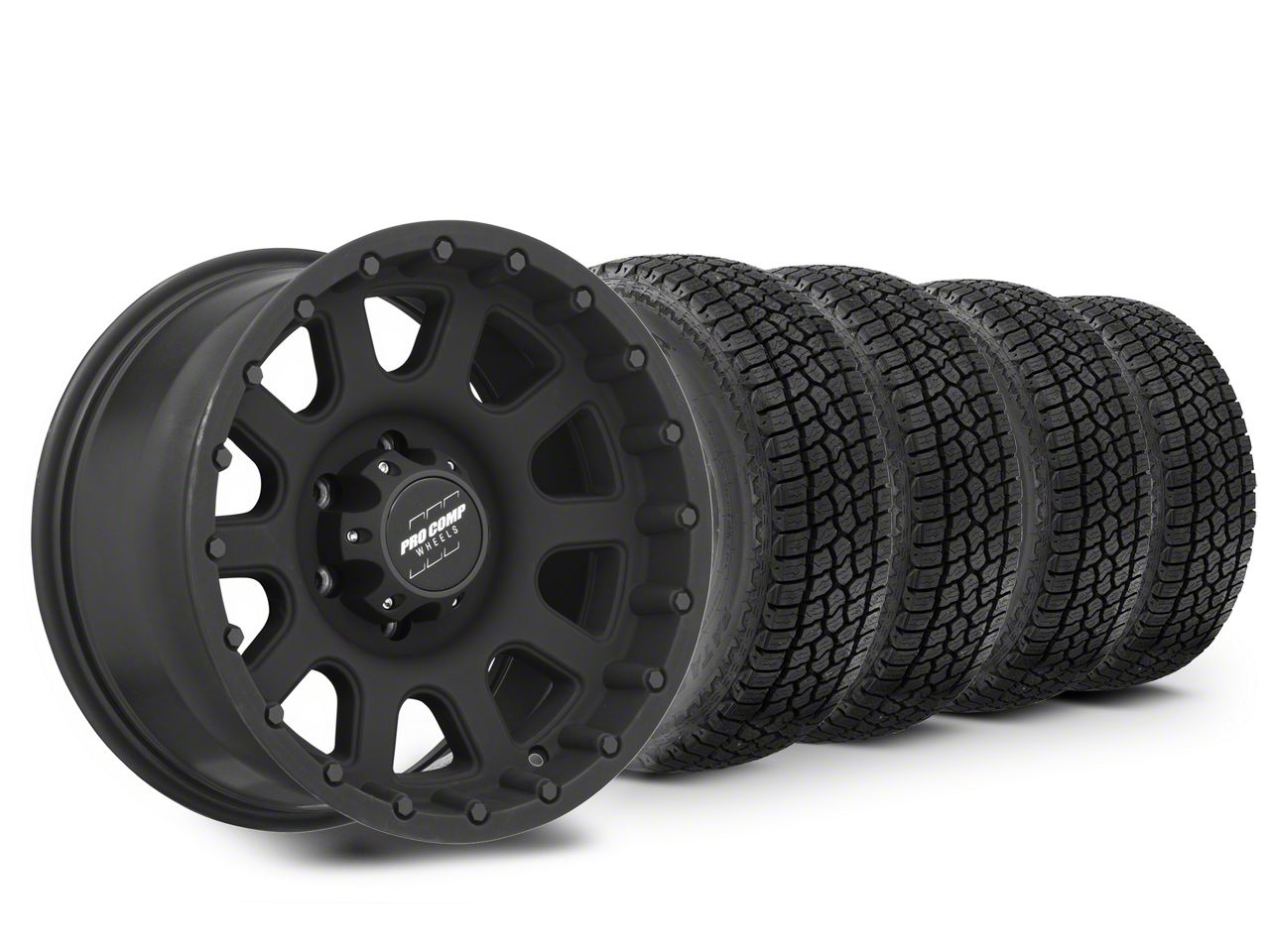 F-150 17x9 Pro Comp 32 Series Wheel & 33in Milestar All-Terrain Patagonia  ATR Tire Package (15-20 F-150) - Free Shipping