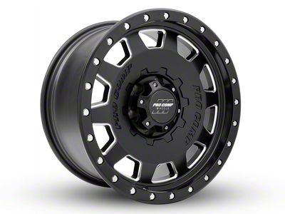 Pro Comp Wheels Hammer Satin Black Milled 6-Lug Wheel; 17x9; -6mm Offset (07-13 Silverado 1500)