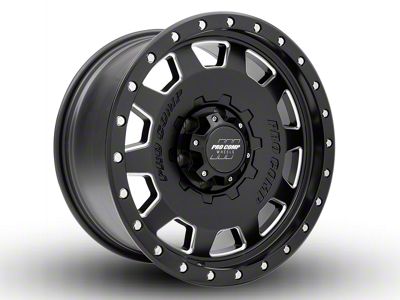 Pro Comp Wheels Hammer Satin Black Milled 6-Lug Wheel; 17x9; -6mm Offset (07-13 Sierra 1500)