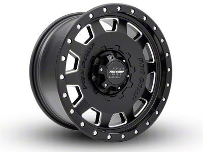 Pro Comp Wheels Hammer Satin Black Milled 6-Lug Wheel; 18x9; 0mm Offset (14-18 Sierra 1500)