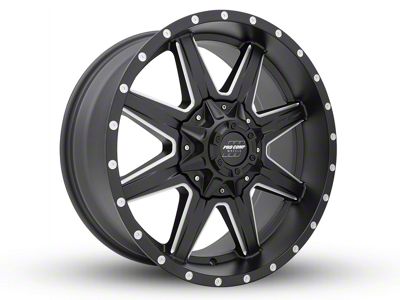 Pro Comp Wheels Quick 8 Satin Black Milled 6-Lug Wheel; 20x9; 0mm Offset (07-13 Sierra 1500)