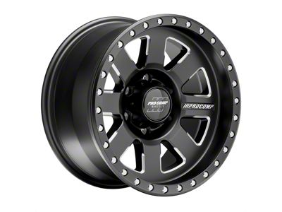 Pro Comp Wheels Trilogy Pro Satin Black 6-Lug Wheel; 17x9; -6mm Offset (07-13 Silverado 1500)