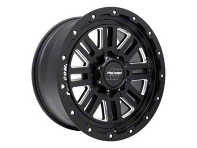 Pro Comp Wheels Cognito Satin Black Milled 8-Lug Wheel; 20x9; 0mm Offset (01-06 Sierra 2500 HD)