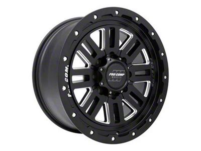 Pro Comp Wheels Cognito Satin Black Milled 8-Lug Wheel; 20x9; 0mm Offset (01-06 Sierra 3500 HD SRW)