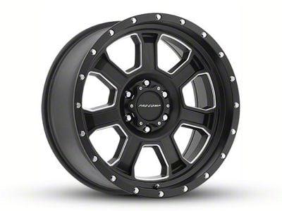 Pro Comp Wheels Sledge Satin Black Milled 8-Lug Wheel; 20x9; 0mm Offset (01-06 Silverado 3500 HD SRW)