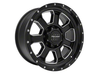 Pro Comp Wheels Sledge Satin Black Milled 8-Lug Wheel; 20x9; 0mm Offset (03-09 RAM 2500)