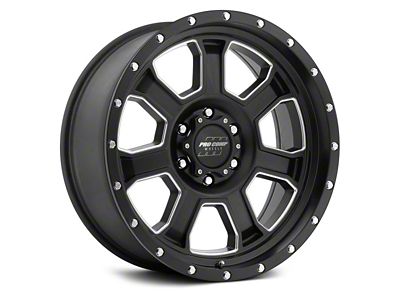 Pro Comp Wheels Sledge Satin Black Milled 6-Lug Wheel; 17x9; -6mm Offset (07-13 Sierra 1500)