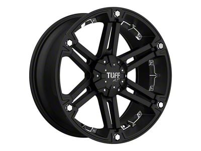 Pro Comp Wheels T01 Flat Black with Chrome Inserts 6-Lug Wheel; 18x9; 10mm Offset (07-13 Sierra 1500)