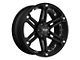 Pro Comp Wheels T01 Flat Black with Chrome Inserts 6-Lug Wheel; 18x9; 25mm Offset (07-13 Sierra 1500)