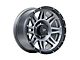 Pro Comp Wheels Torq Graphite with Black Lip 6-Lug Wheel; 17x8; 0mm Offset (07-13 Sierra 1500)