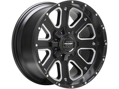 Pro Comp Wheels Axis Satin Black Milled 8-Lug Wheel; 20x10; -18mm Offset (11-14 Sierra 3500 HD SRW)