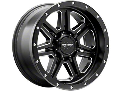 Pro Comp Wheels 62 Series Apex Satin Black Milled 8-Lug Wheel; 20x10; -18mm Offset (11-14 Silverado 2500 HD)