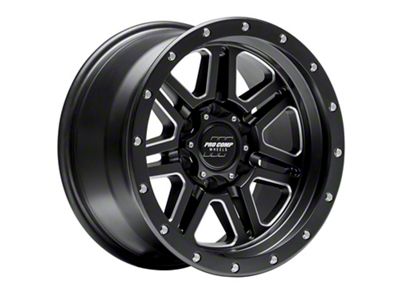 Pro Comp Wheels 62 Series Apex Satin Black Milled 6-Lug Wheel; 17x9; -6mm Offset (07-14 Yukon)