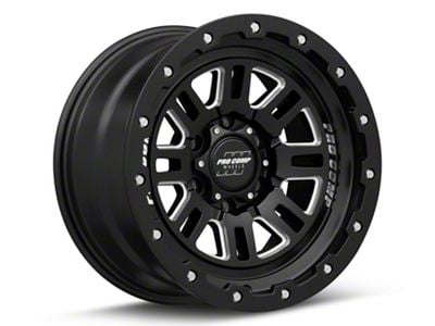 Pro Comp Wheels Cognos Satin Black Milled 6-Lug Wheel; 17x9; -6mm Offset (07-14 Yukon)