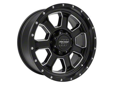 Pro Comp Wheels Sledge Satin Black Milled 8-Lug Wheel; 20x9; 0mm Offset (10-18 RAM 2500)