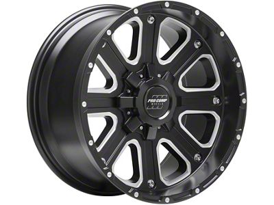 Pro Comp Wheels Axis Satin Black Milled 8-Lug Wheel; 20x10; -18mm Offset (15-19 Silverado 3500 HD SRW)