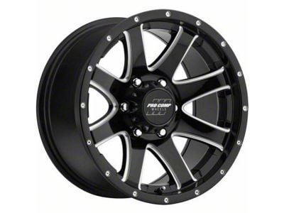 Pro Comp Wheels Patriot Gloss Black Milled 6-Lug Wheel; 17x9; -6mm Offset (15-20 Tahoe)