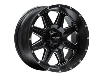 Pro Comp Wheels 63 Series Recon Satin Black Milled 6-Lug Wheel; 17x9; -6mm Offset (15-20 Yukon)