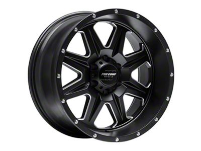 Pro Comp Wheels 63 Series Recon Satin Black Milled 6-Lug Wheel; 20x10; -18mm Offset (15-20 Yukon)