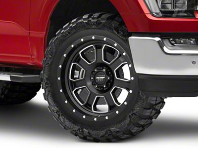 Pro Comp Wheels Sledge Satin Black Milled 6-Lug Wheel; 20x9; 0mm Offset (21-25 F-150)