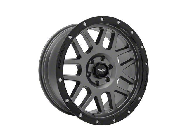 Pro Comp Wheels Vertigo Dark Gray with Black Lip 6-Lug Wheel; 17x9; -6mm Offset (2024 Ranger)