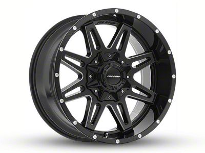 Pro Comp Wheels Blockade Gloss Black Milled 8-Lug Wheel; 20x9.5; -6mm Offset (94-02 RAM 2500)