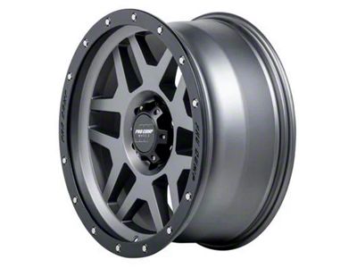 Pro Comp Wheels Phaser Matte Graphite with Black Lip 6-Lug Wheel; 17x9; -6mm Offset (99-06 Sierra 1500)