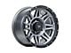 Pro Comp Wheels Torq Graphite with Black Lip 6-Lug Wheel; 17x8; 0mm Offset (23-25 Canyon)