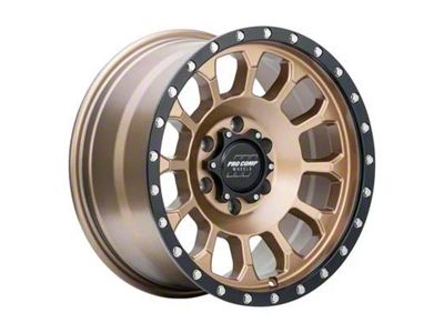 Pro Comp Wheels Rockwell Matte Bronze with Black Lip 6-Lug Wheel; 17x8; 0mm Offset (14-18 Sierra 1500)