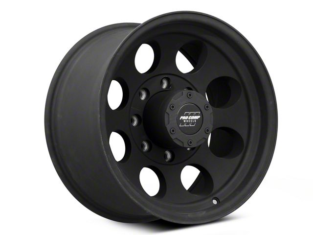 Pro Comp Wheels 69 Series Vintage Flat Black 8-Lug Wheel; 17x9; -6mm Offset (07-10 Sierra 3500 HD SRW)