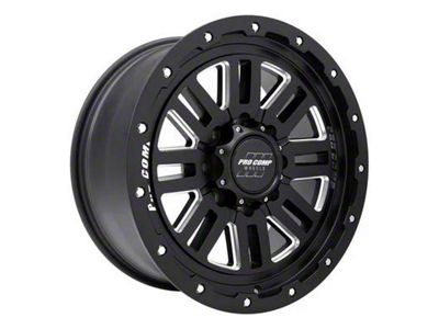 Pro Comp Wheels Cognito Satin Black Milled 8-Lug Wheel; 20x9; 0mm Offset (07-10 Silverado 3500 HD SRW)