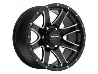 Pro Comp Wheels Patriot Gloss Black Milled 8-Lug Wheel; 20x9; 0mm Offset (20-24 Silverado 3500 HD SRW)